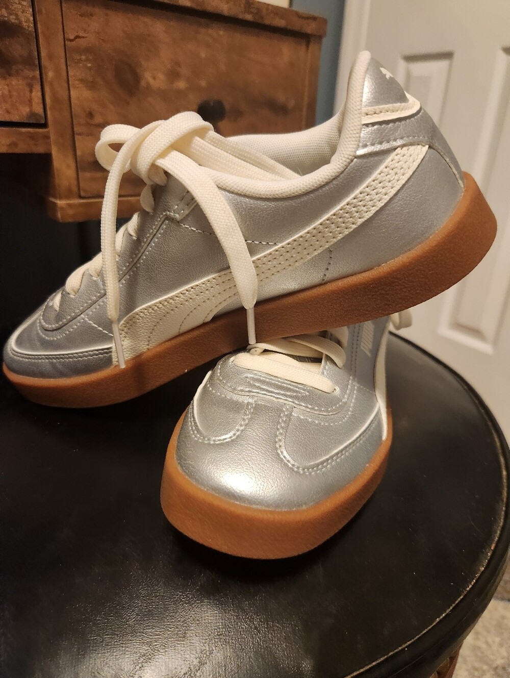 Puma Club Era II Womens Size US Size 7 Silver Sneakers - Picture 5 of 15